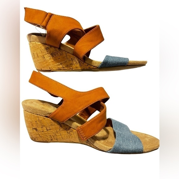 St Johns Bay Pasque Wedge Sandals 6 M - Picture 4 of 10